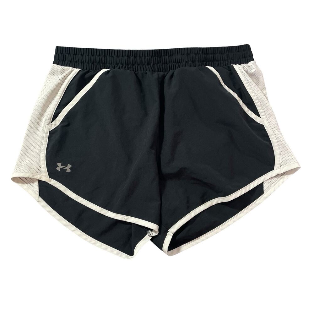 Under Armour Heatgear Running Shorts Womens Size SM Black Mesh Sides Drawstring